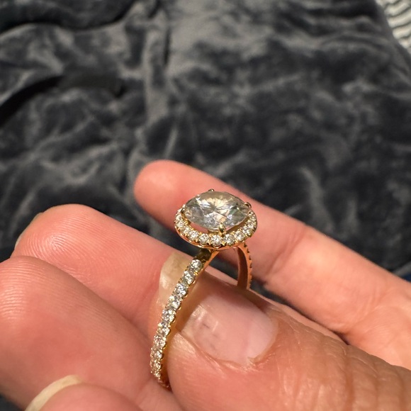 The Tender Riddle Moissanite Engagement Ring Yellow Gold size 8.5 - Picture 16 of 17